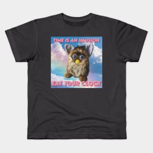 Time Is An Illusion - Sky Furby Kids T-Shirt